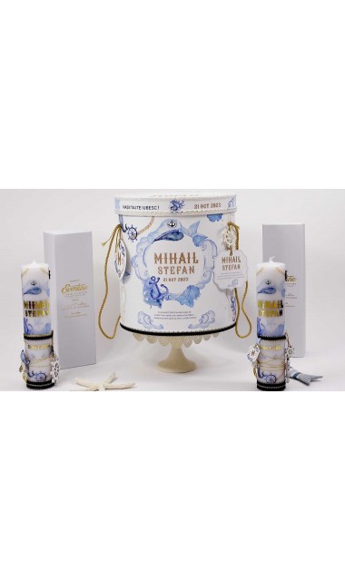 Trusou botez tematica navy Marine Nautical pastel 10